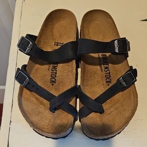 Birkenstock Black Cross-Strap Sandals
